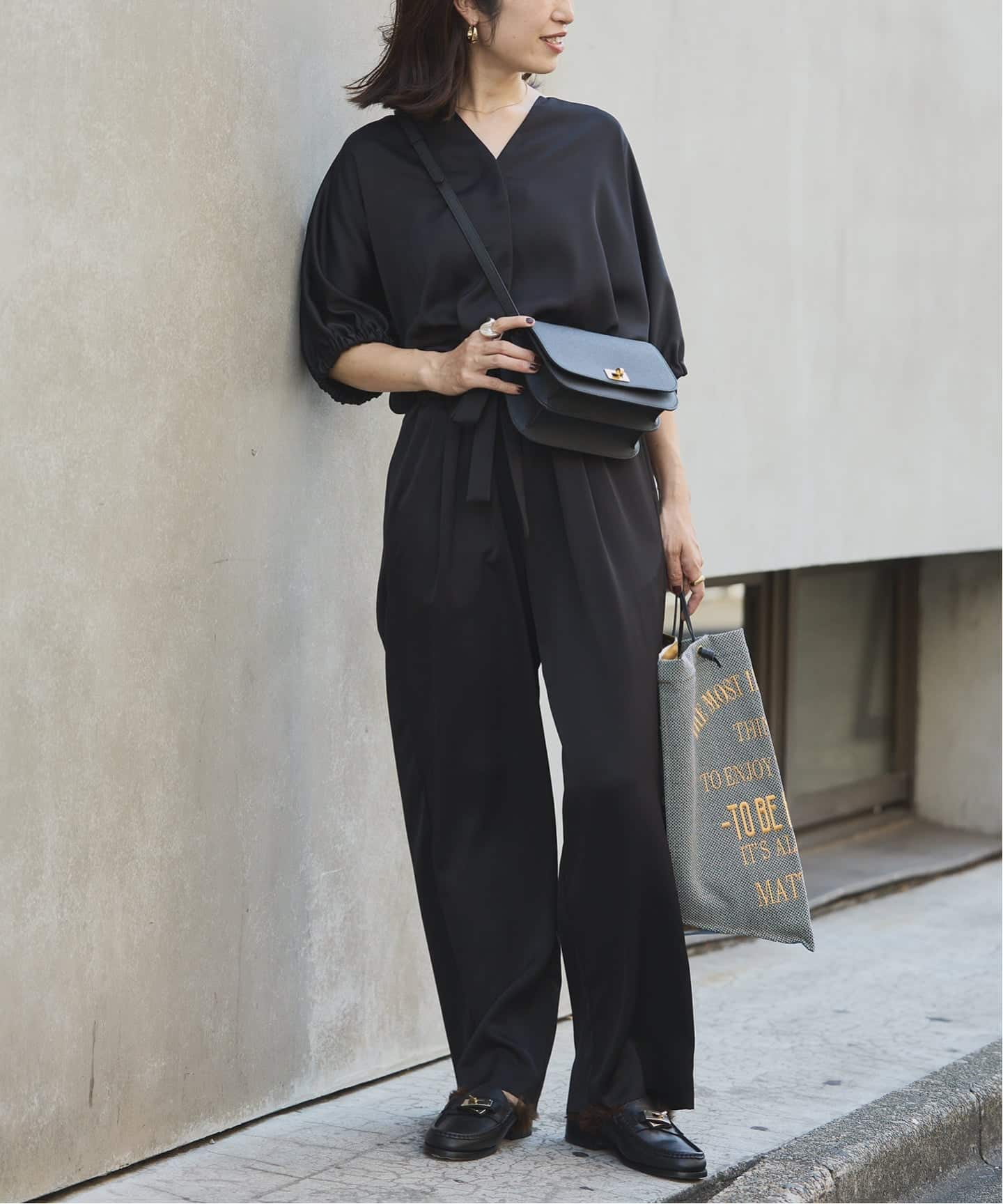 サテンオールインワン（つなぎ／オールインワン）｜VERMEIL par iena