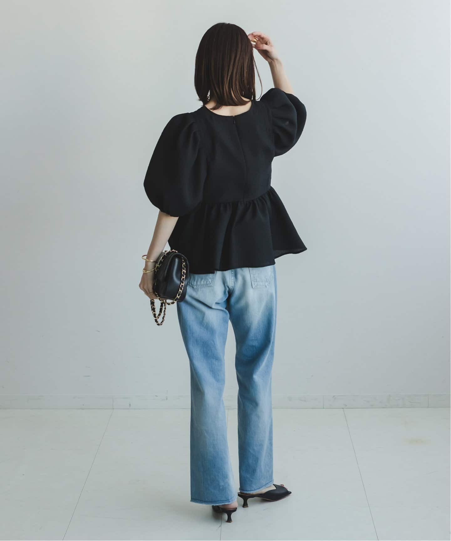 追加》【洗える】シアーノイズジャガードブラウス（シャツ／ブラウス