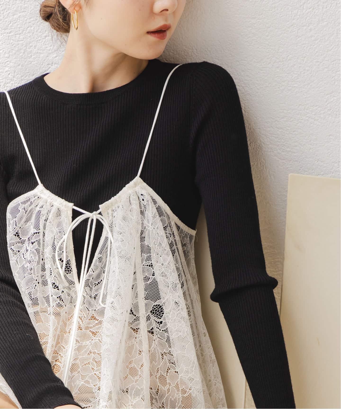 追加》ラッセルレースギャザーキャミ（キャミソール）｜NOBLE