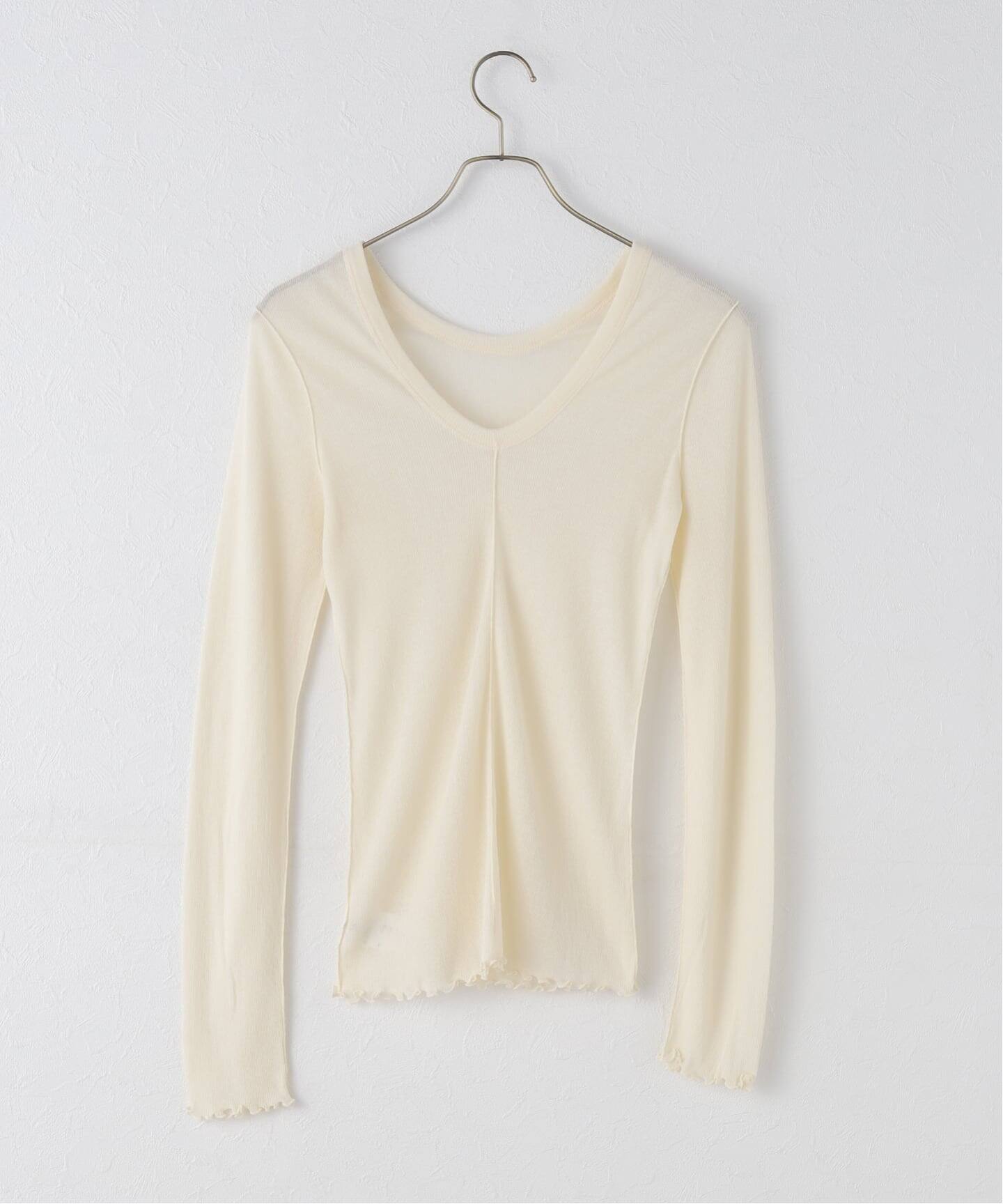 HAKUJI/ハクジ Sheer rib ロングスリーブプルオーバー H232550（T