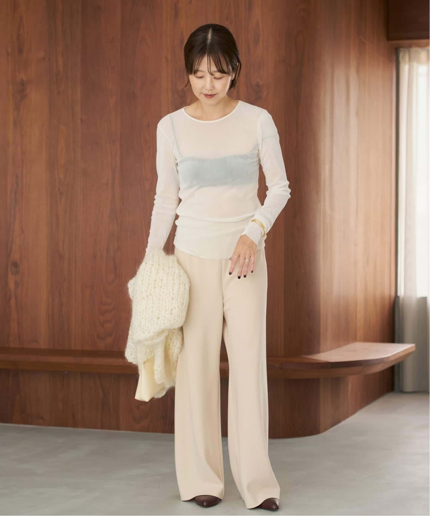 追加》Flocky Mesh ロンT（Tシャツ／カットソー）｜Plage（プラージュ