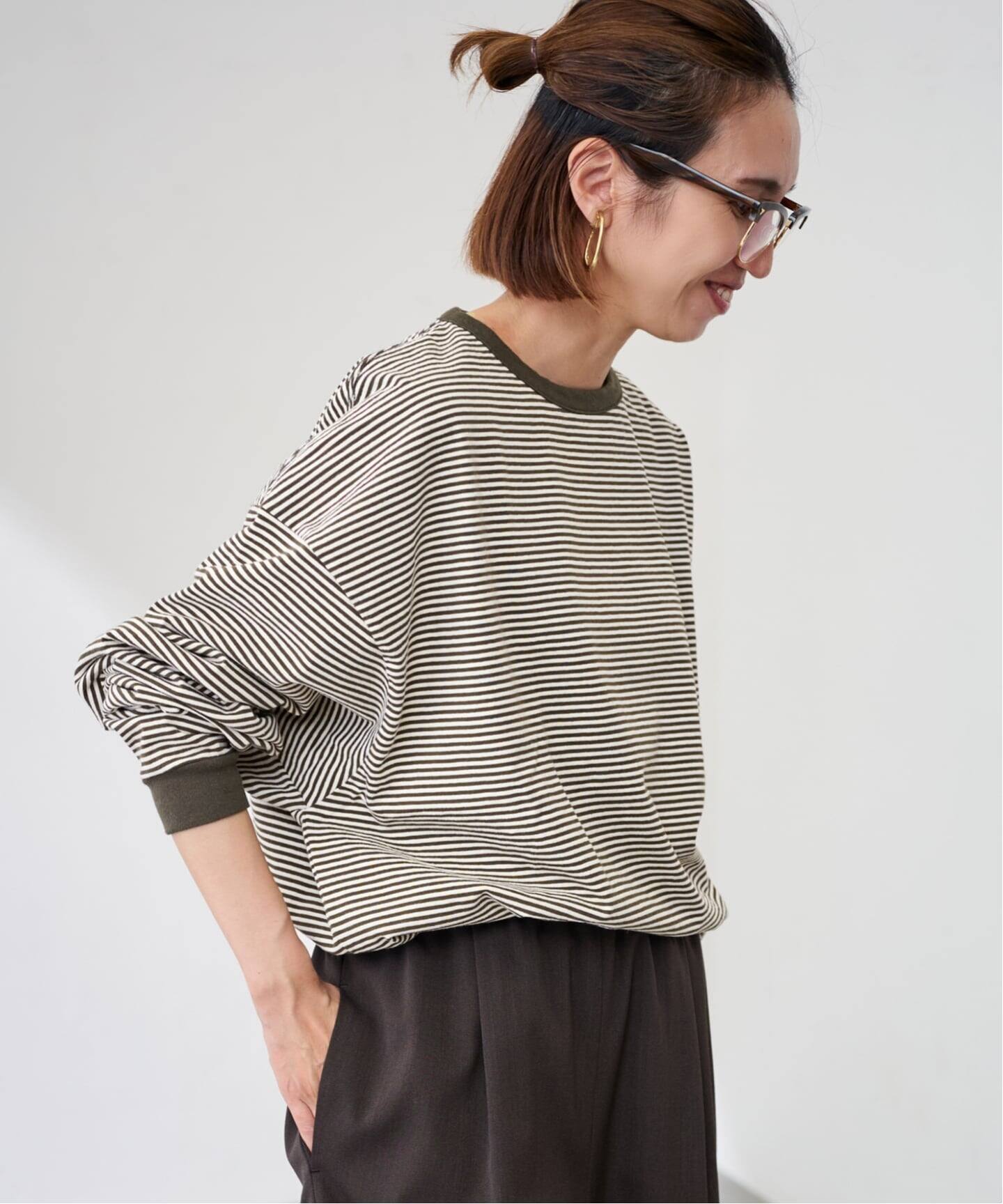 ≪追加≫ミジンボーダーロンT（Tシャツ／カットソー）｜FRAMeWORK