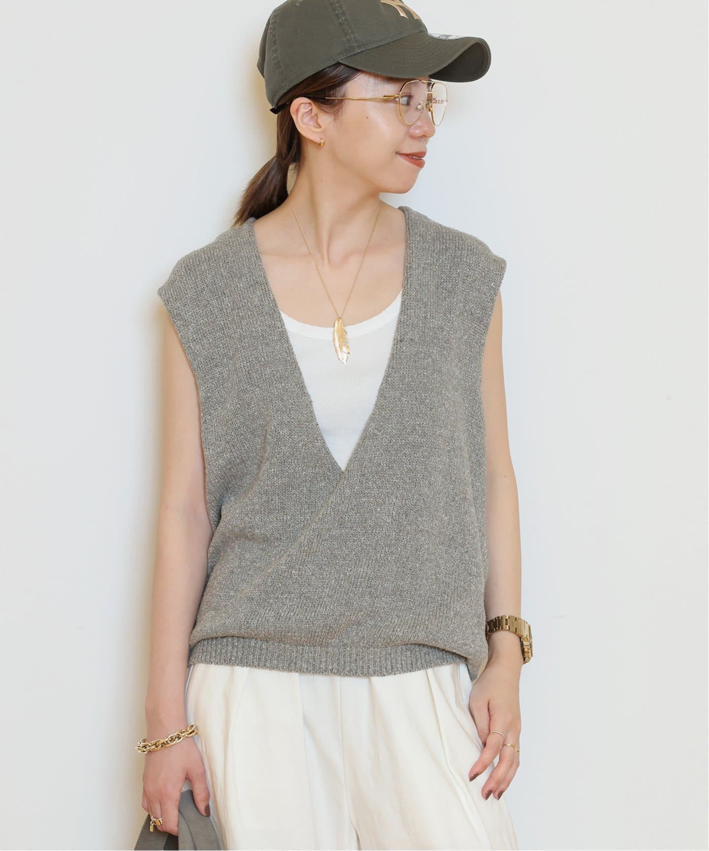 Lily Linen Vネック ベスト（ベスト）｜MUSE de Deuxieme Classe