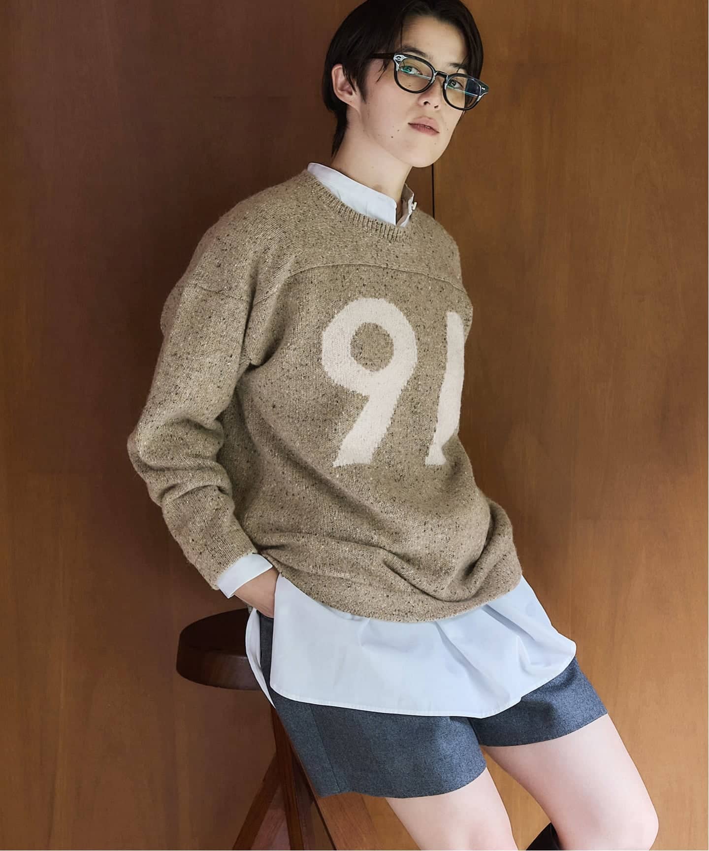 BLACK ローゲージインターシャニット（ニット／セーター）｜IENA