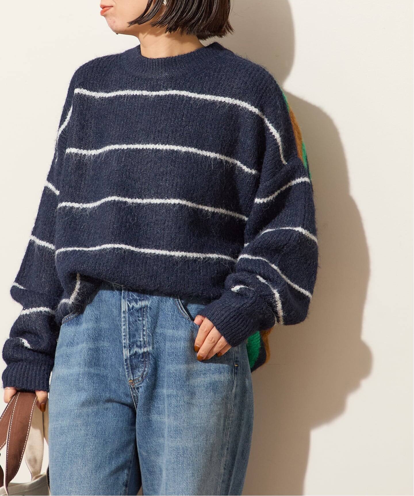 ウールシャギーMIXボーダープルオーバー（ニット／セーター）｜JOURNAL