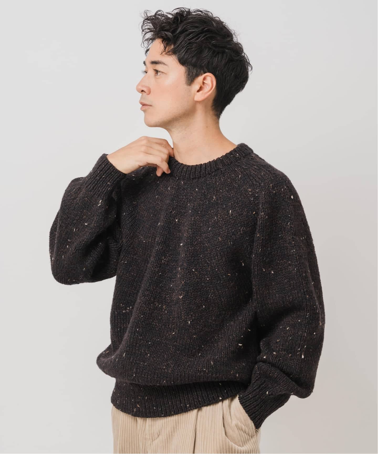 E. アルパカ ネップ ハンドニット（ニット／セーター）｜EDIFICE