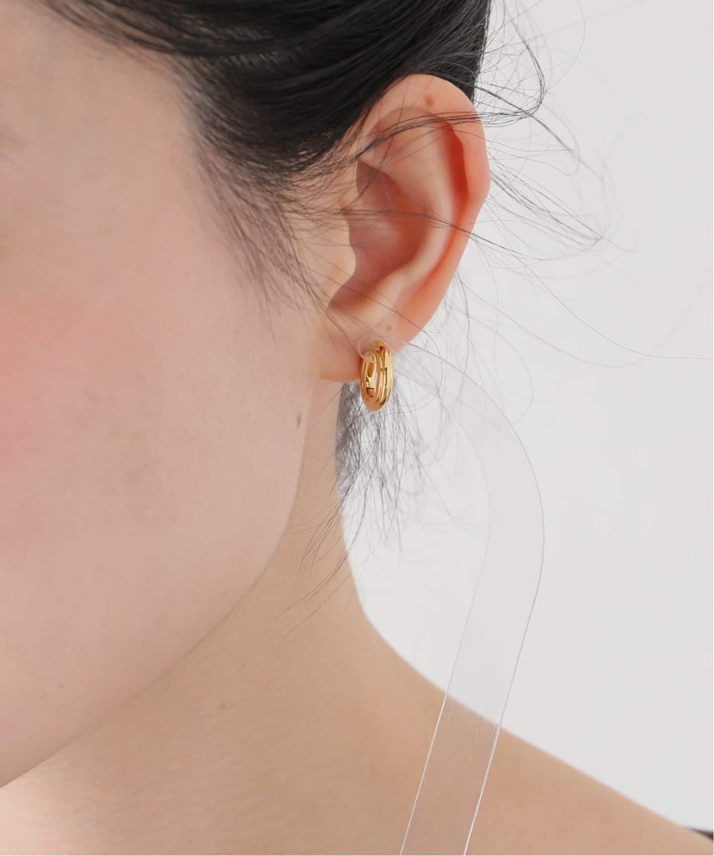 HIROTAKA/ヒロタカ】Sand Dune Oval Hoop Earring S：ピアス（片耳用