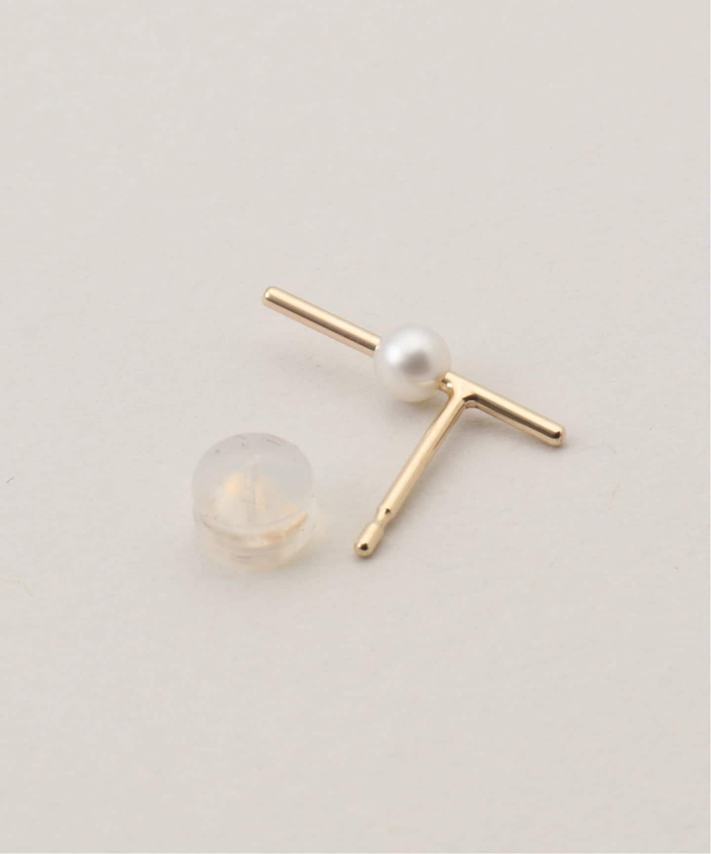 HIROTAKA/ヒロタカ】 Mosquito AkoyaPearl Bar Earring：ピアス（片耳