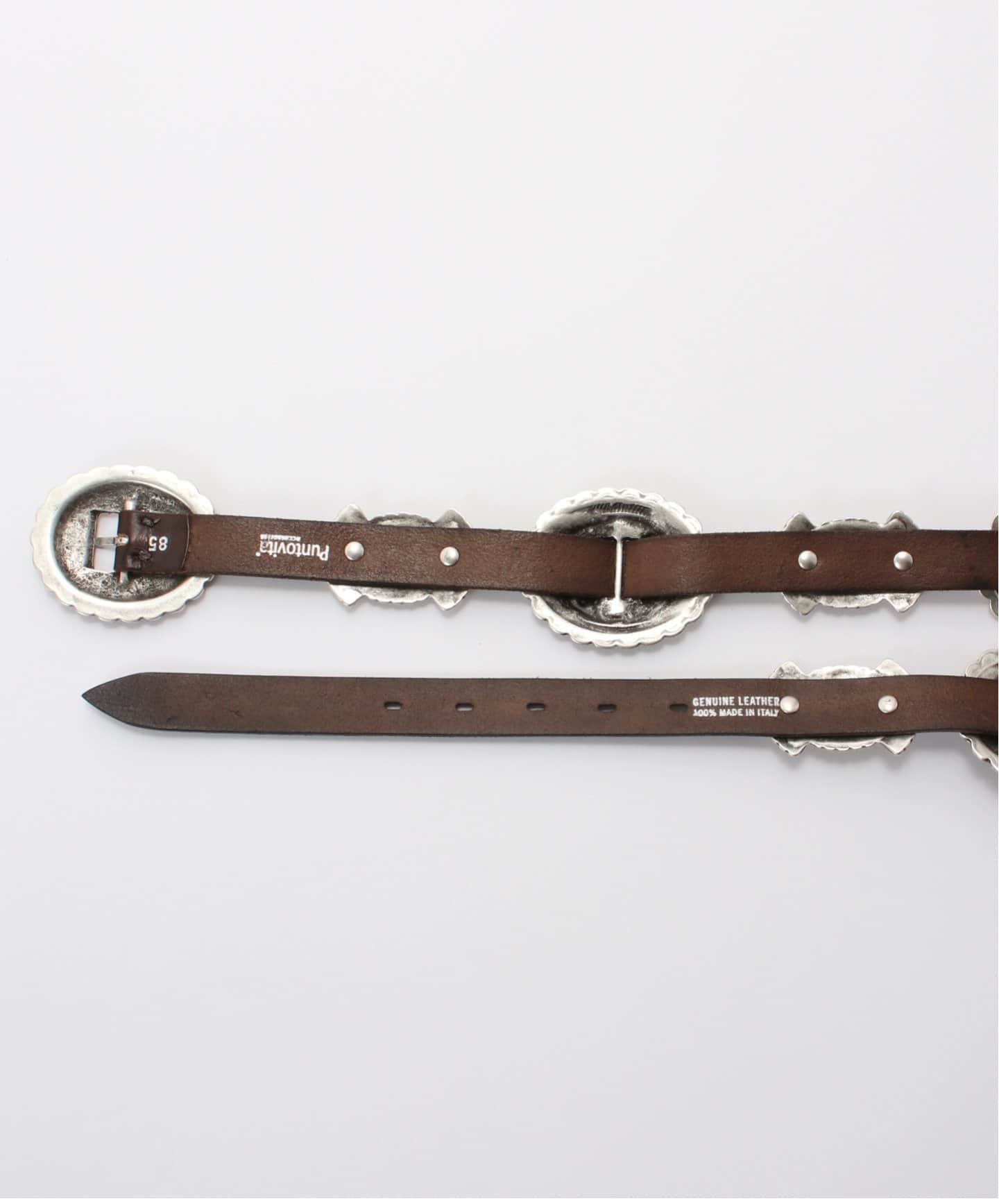 PUNTOVITA/プントヴィータ】CONCHO LEATHER BELT（ベルト）｜AP STUDIO