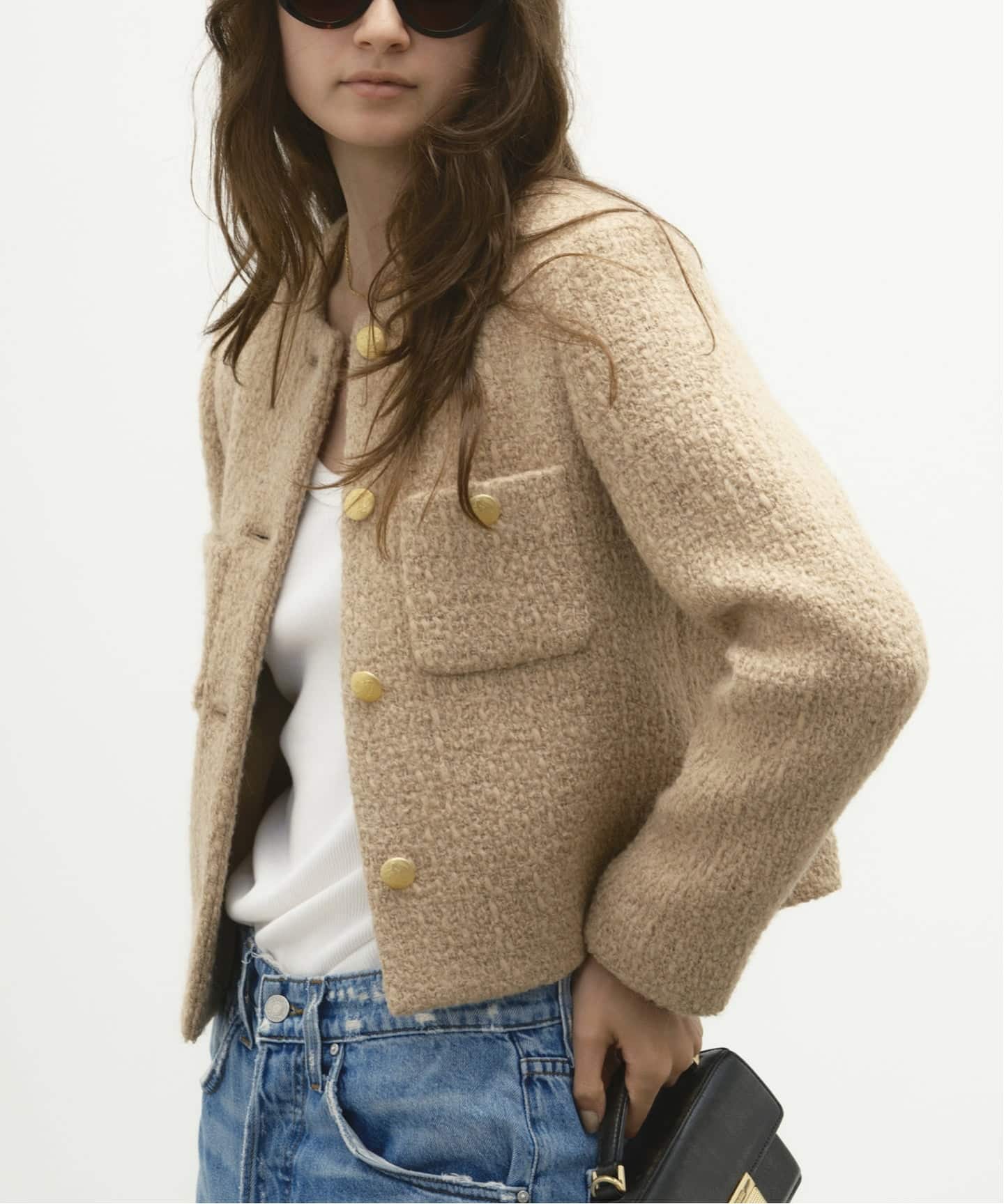 Tweed ブレザー 1（ノーカラージャケット）｜Deuxieme Classe