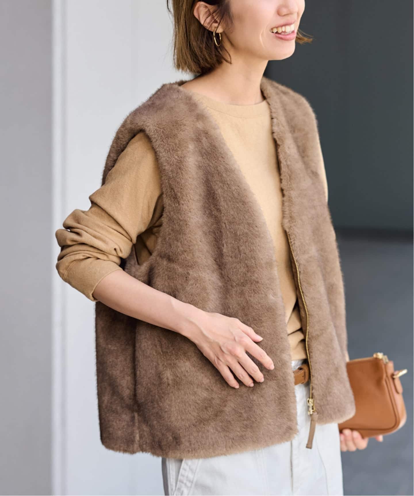 フェイクファーライナーベスト（ベスト）｜FRAMeWORK（フレームワーク