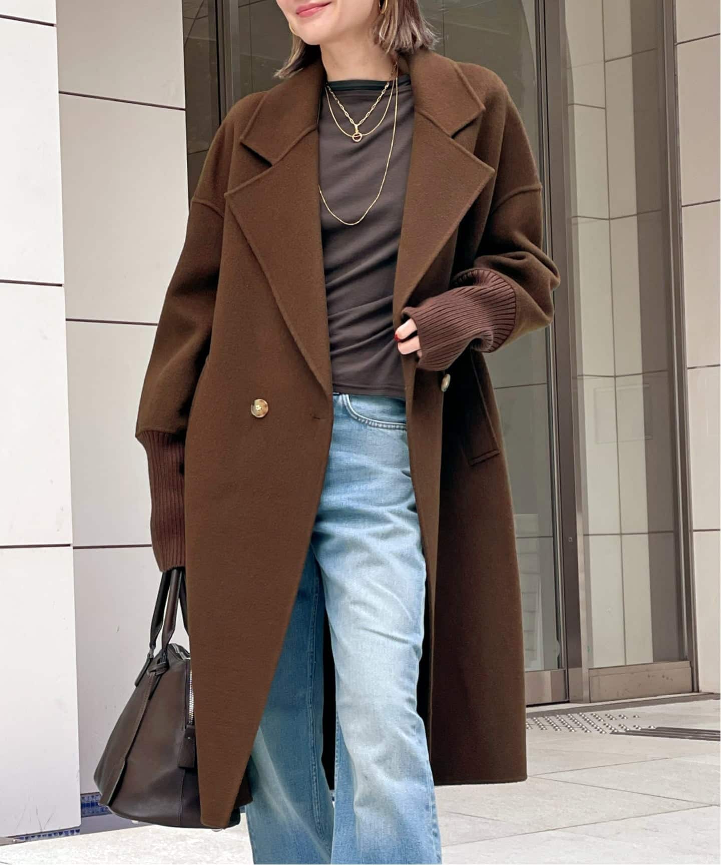 LOU ANDREA/ルーアンドレア】 RIB WOOL COAT（その他ブルゾン