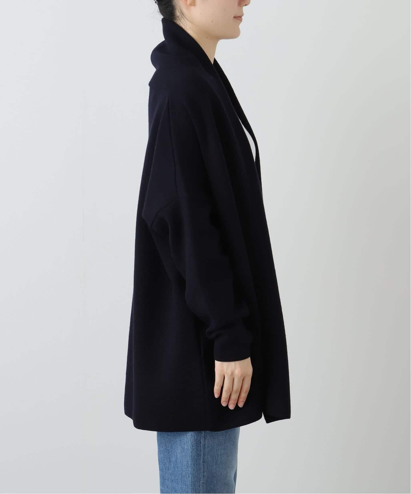 スムース ニットガウン ショートコート（その他ブルゾン／アウター