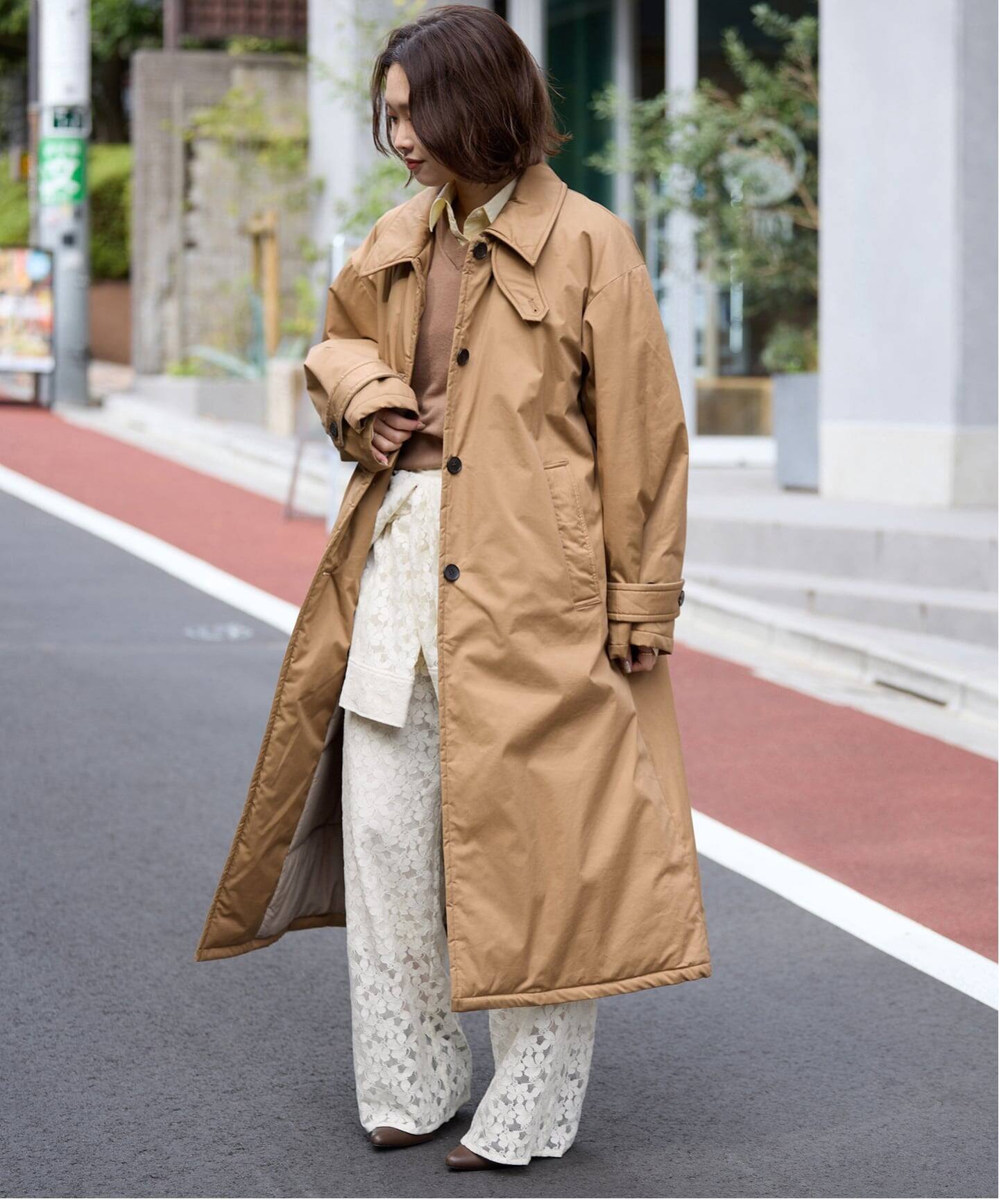 撥水中綿ステンカラーコート（ステンカラーコート）｜SLOBE IENA