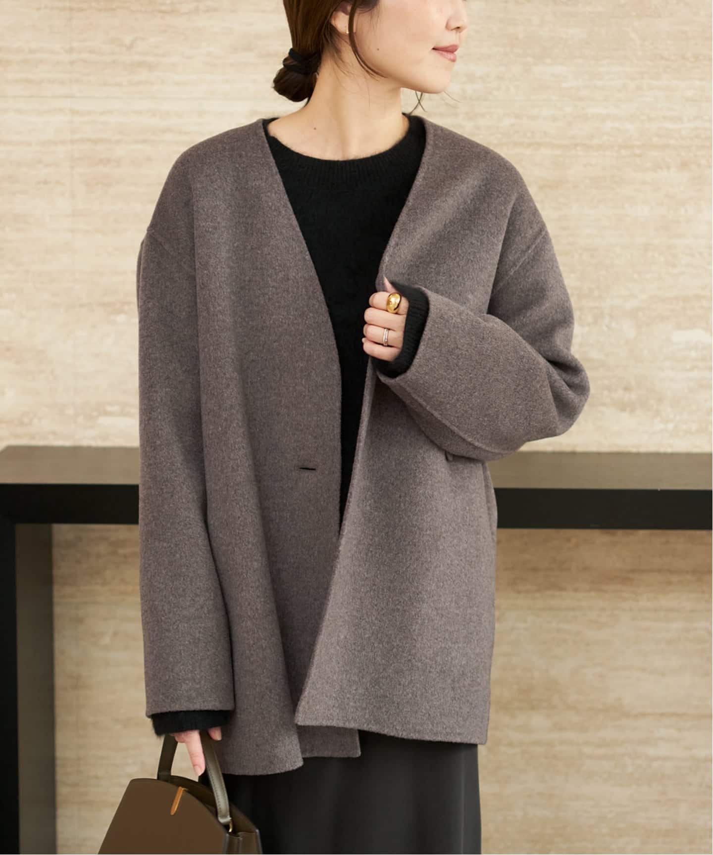 HAMILTON Cardigan コート（ノーカラーコート）｜Plage（プラージュ