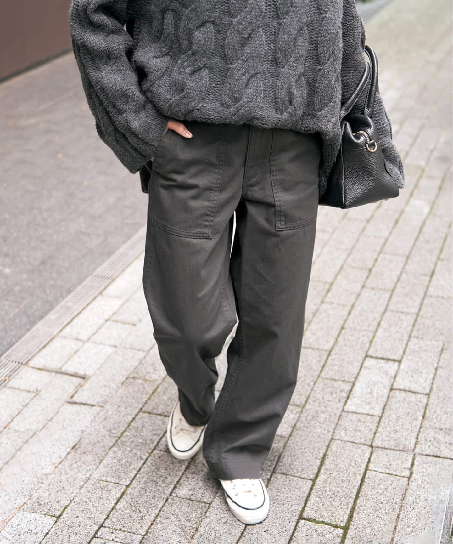 Spick and Span ルーズベイカーパンツ カーキ 38 追加》ルーズベイカー