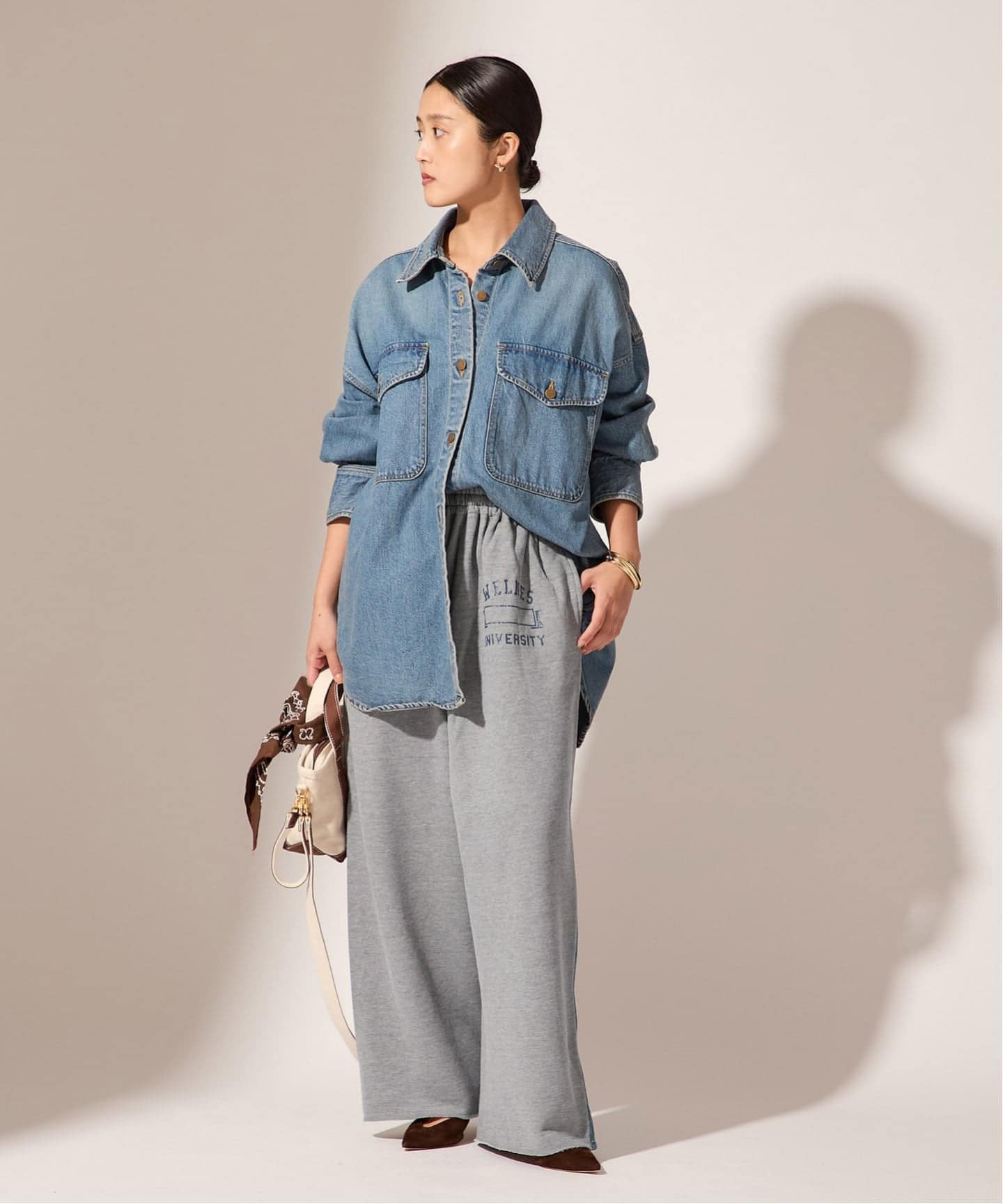 別注》【INSCRIRE*LEE*LESSAGE】ドッキングパンツ：デニム（デニム