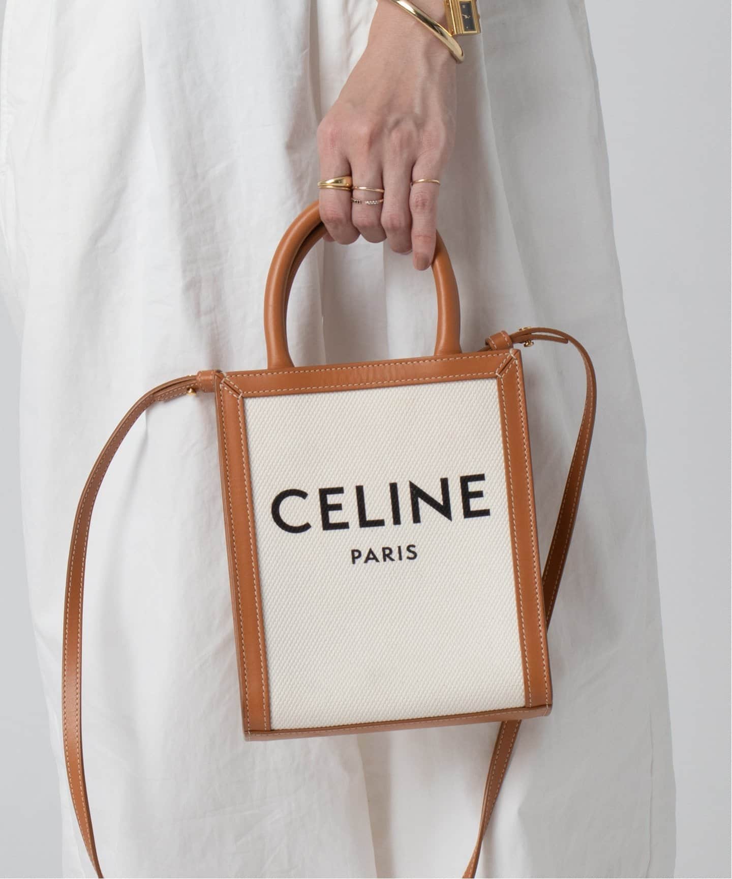 VINTAGE CELINE/セリーヌ】Vertical cabas mini 2way（トートバッグ