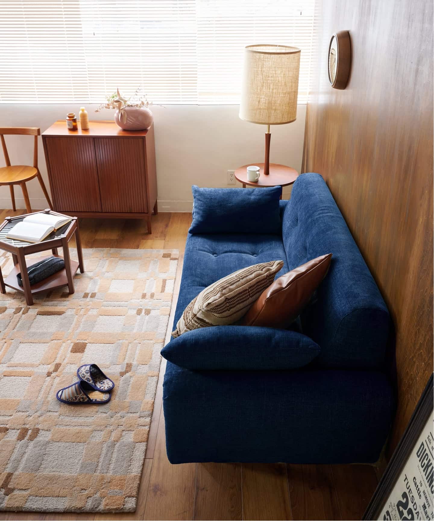 大型商品》WINDAN SOFA W1920 2nd NAVY ウィンダンソファ（ソファ