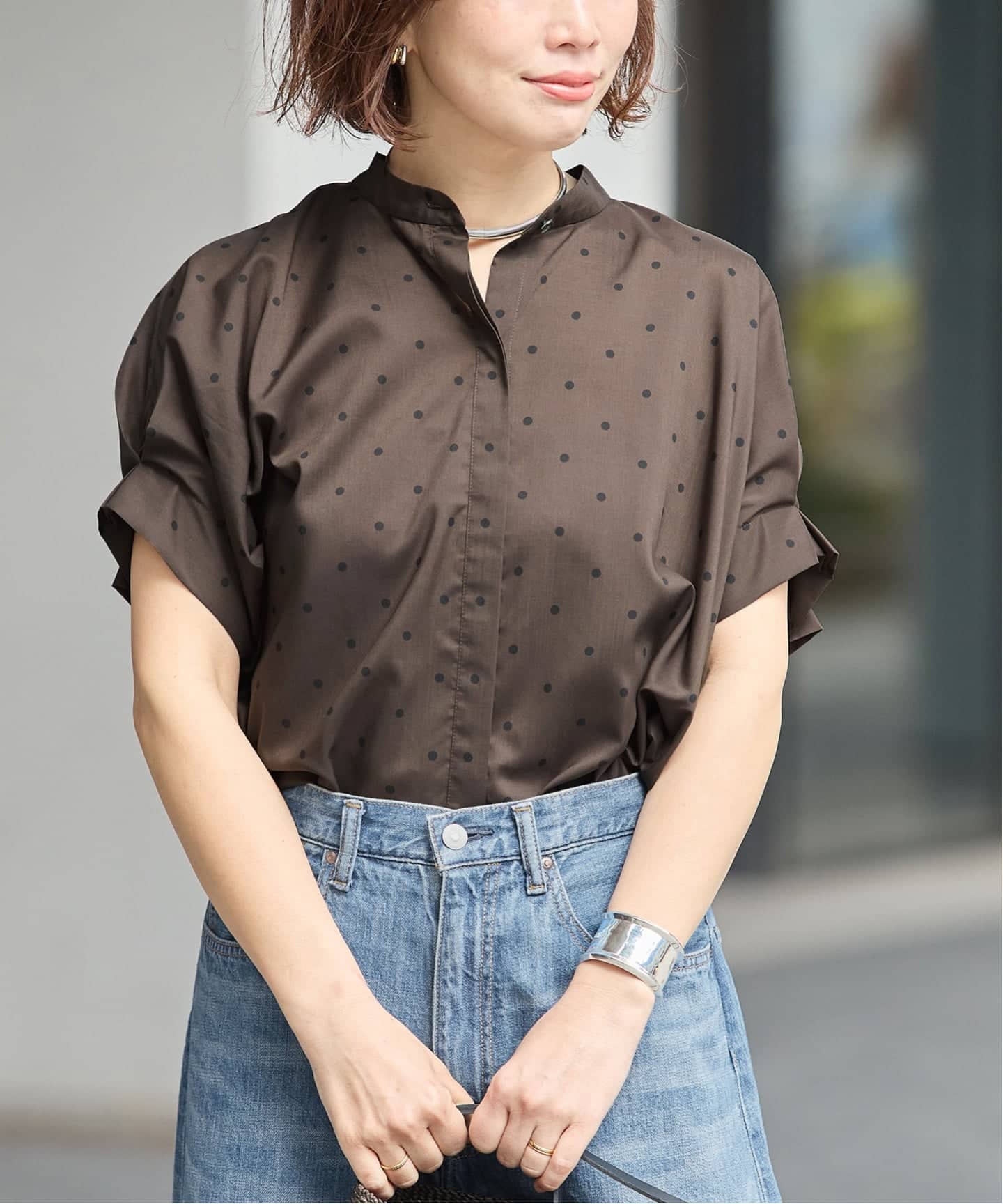 WEB限定追加予約》DEVEAUX/ドットタックスリーブシャツ（シャツ