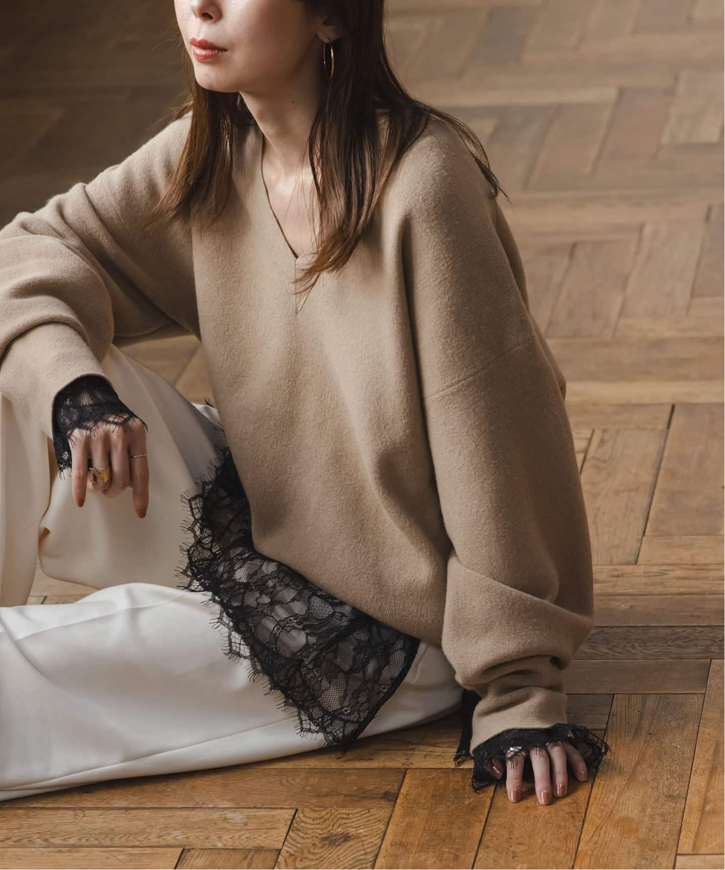 追加予約》サラサシアーレースブラウス（シャツ／ブラウス）｜NOBLE