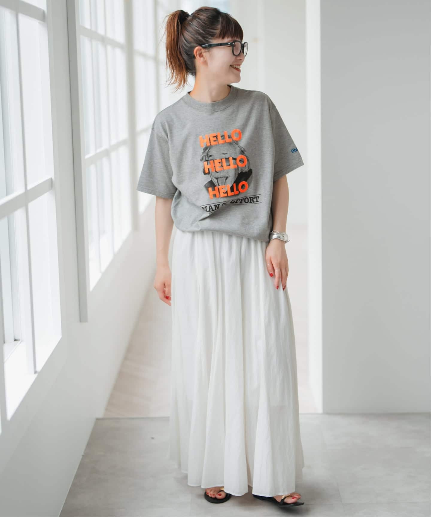 WEB限定/ 追加予約》oblada / オブラダ 別注HELLO TEE TSH（Tシャツ