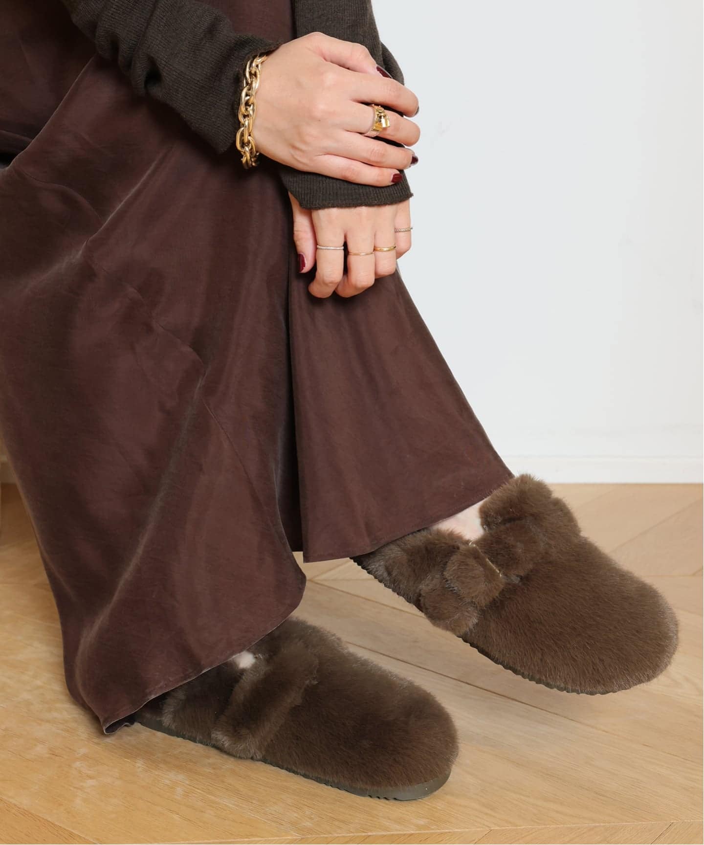 BEACH BY MATISSE/ビーチ バイ マティス】 FAUX FUR スリッパ（その他