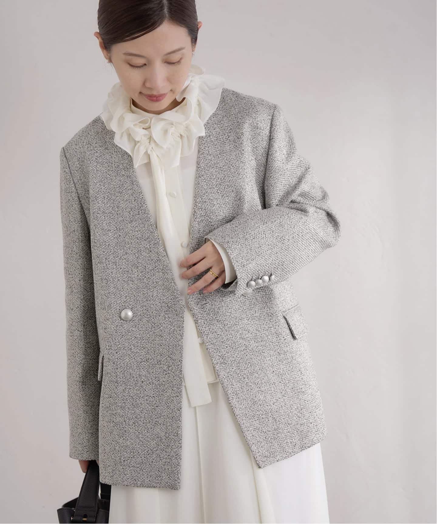 &NAVY ツィーディーダブルジャケットのコーディネートスナップ（どぅー