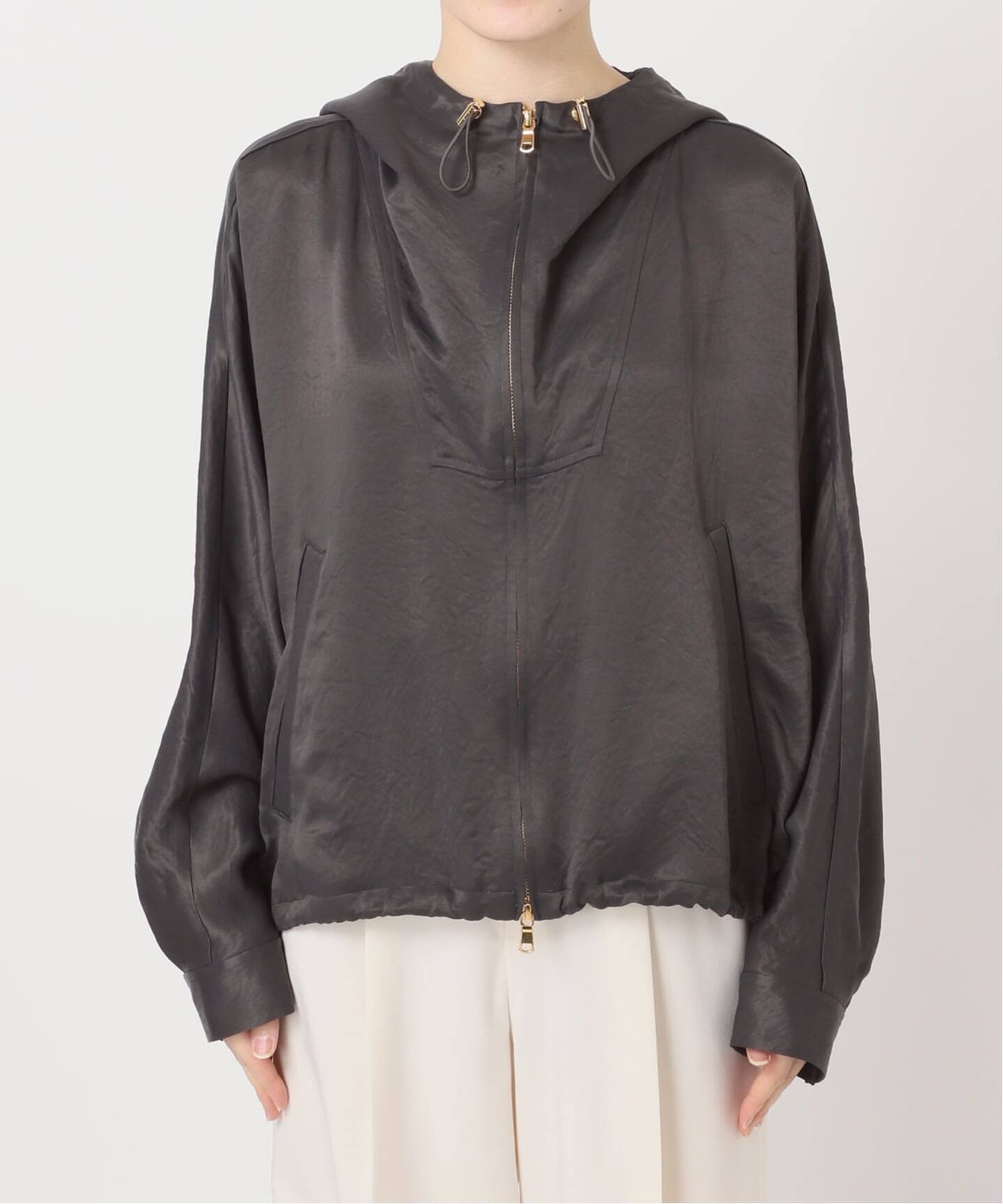 予約》ミルキーサテンアノラックパーカー（その他ブルゾン／アウター