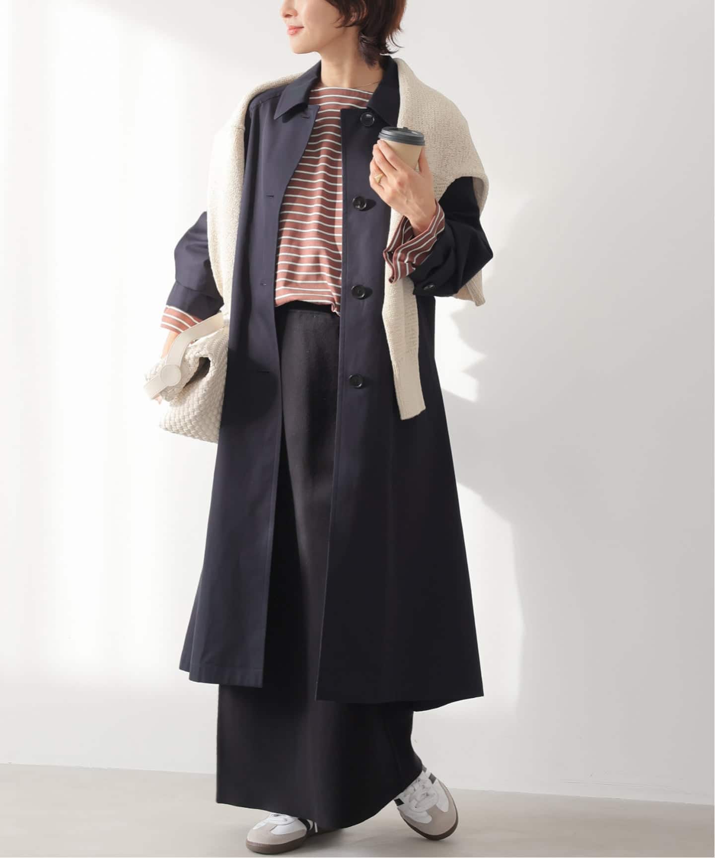 追加》スーピマコットンステンカラーコート（ステンカラーコート