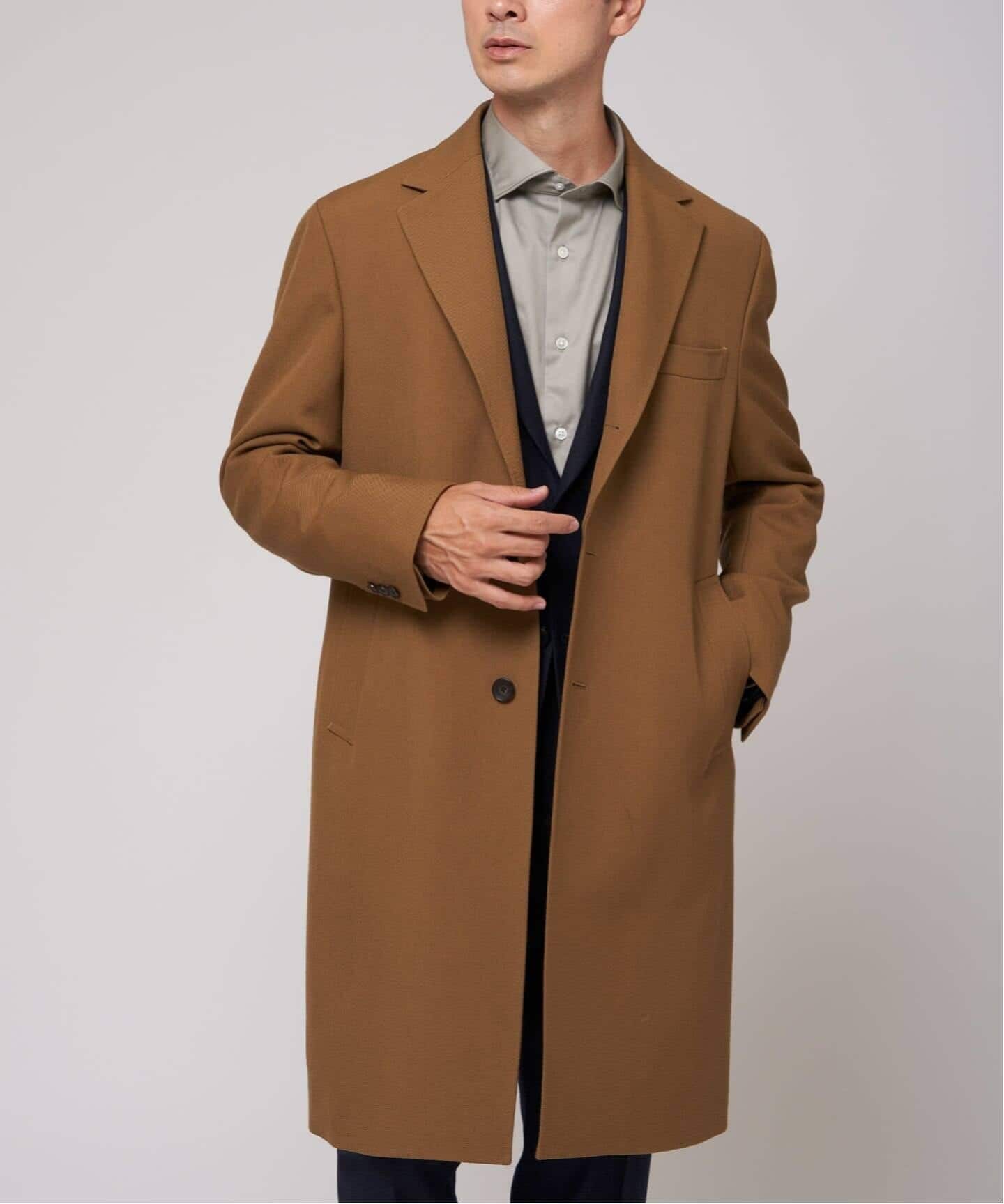 ウール ギャバジン チェスター コート（チェスターコート）｜EDIFICE