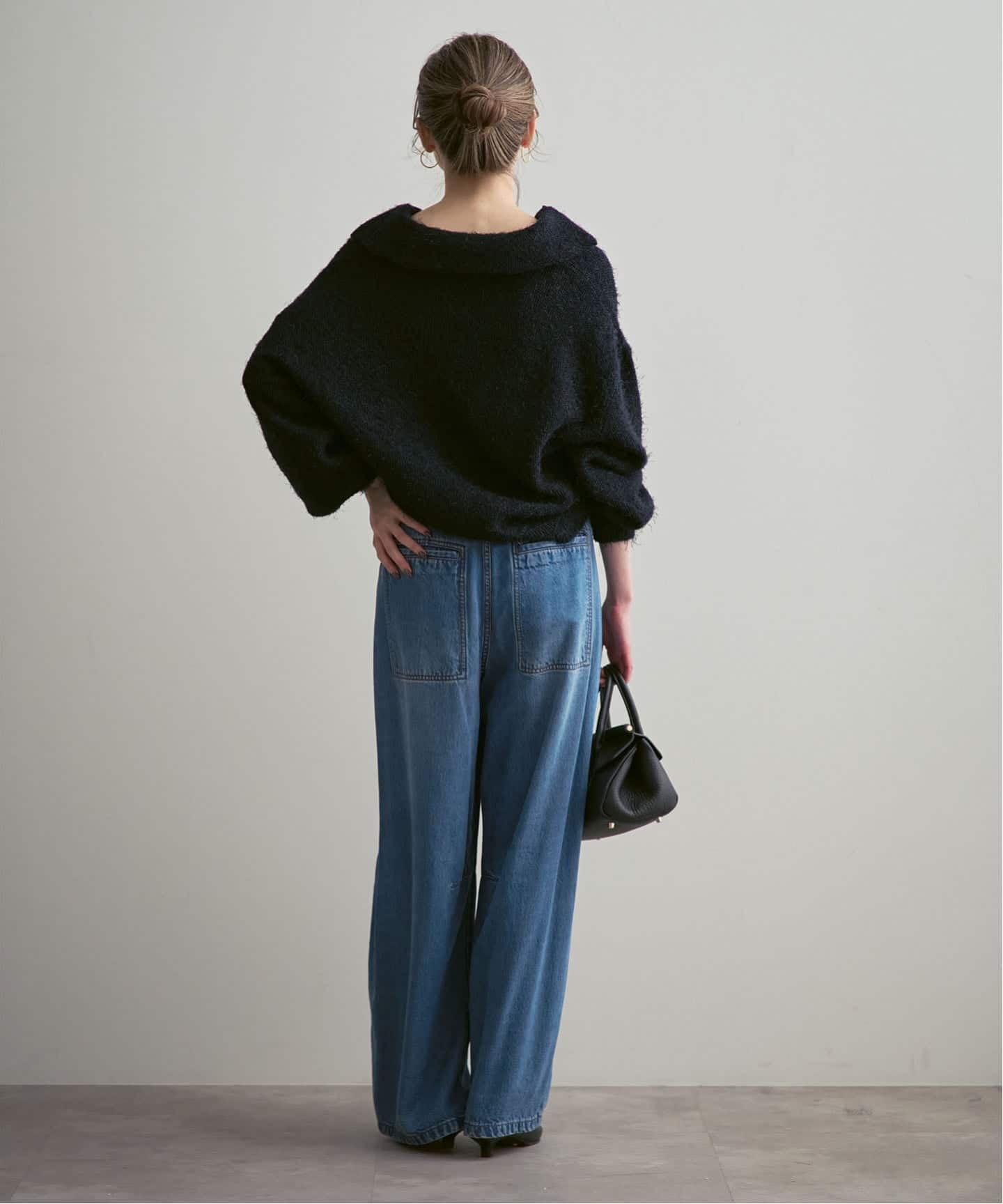 追加》スージングデニムフォルムタックパンツ（デニムパンツ・ジーンズ