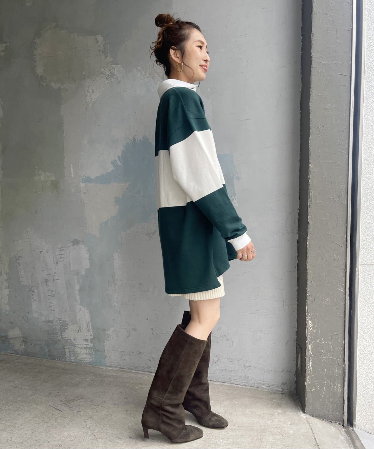 CORSO ROMA 9 / コルソローマノーヴェ】スエードヒールロングブーツ