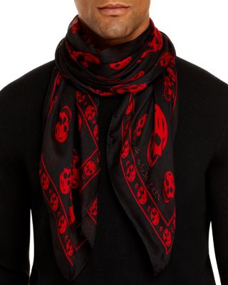 McQueen Alexander Classic Skull Print Silk Scarf | Bloomingdale's
