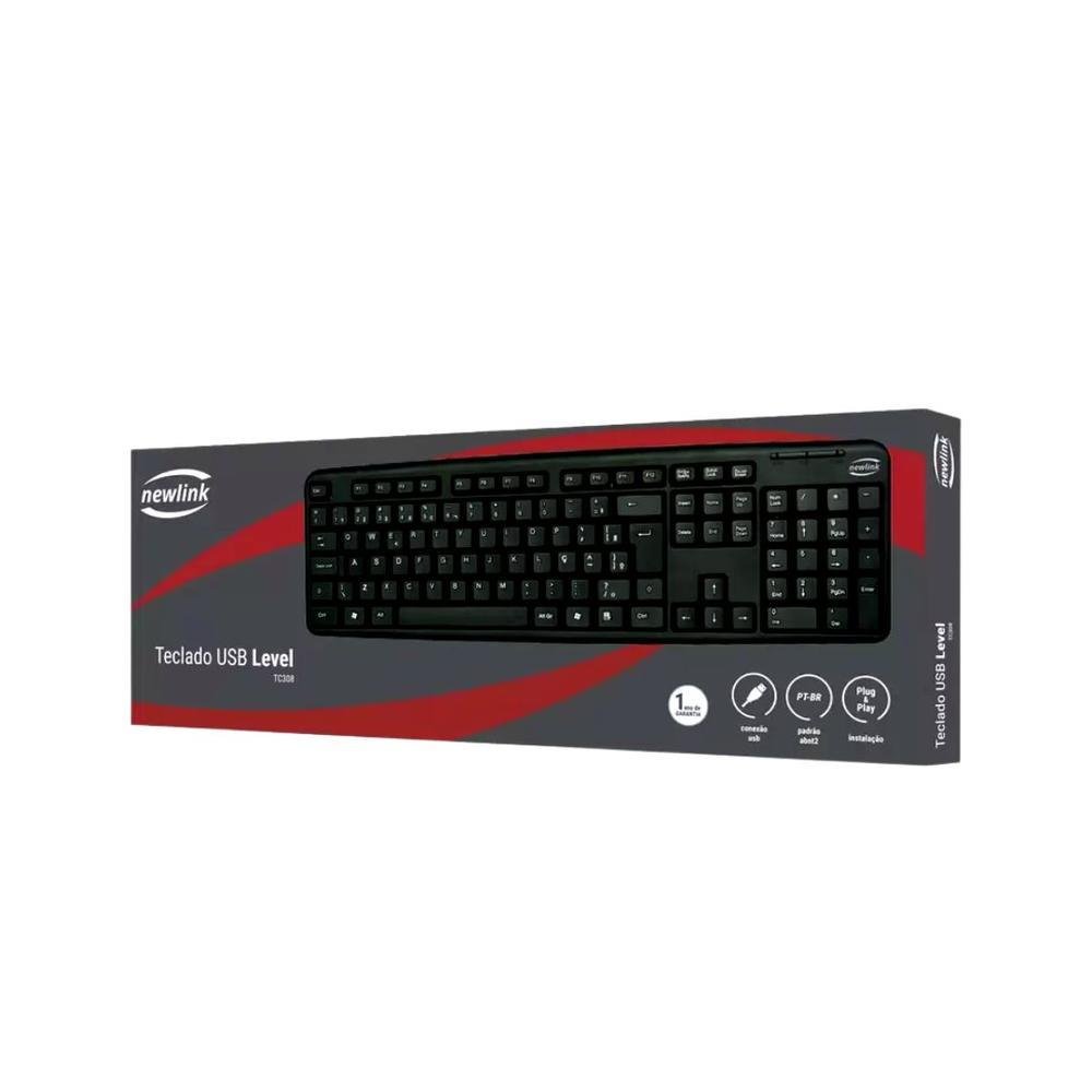 Teclado Usb Newlink Standard Tc310 Preto KaBuM