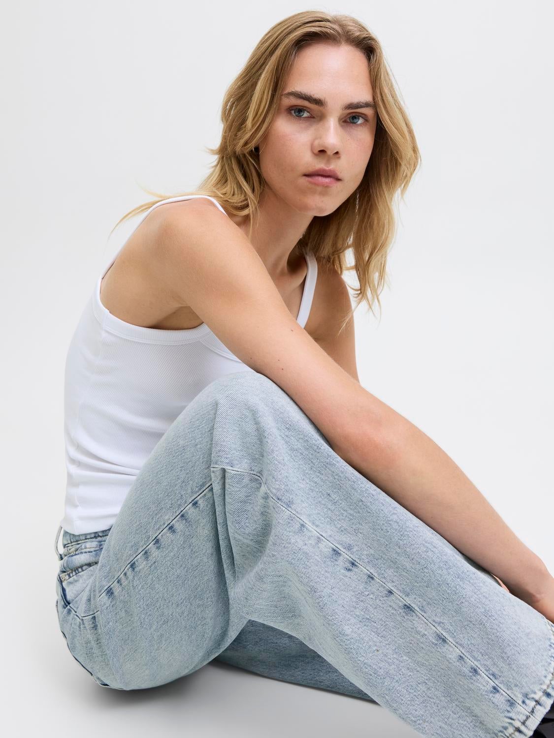 TOKYO High-Rise Wide Leg Fit Jeans | Light Blue | Jack & Jones®