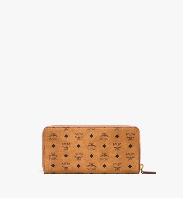 Large Aren Zip Around Wallet in Visetos Cognac | MCM ®US