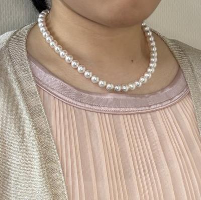 テリ評価95点・最高級のテリに完璧な純白色の大珠サイズ / 越物アコヤ