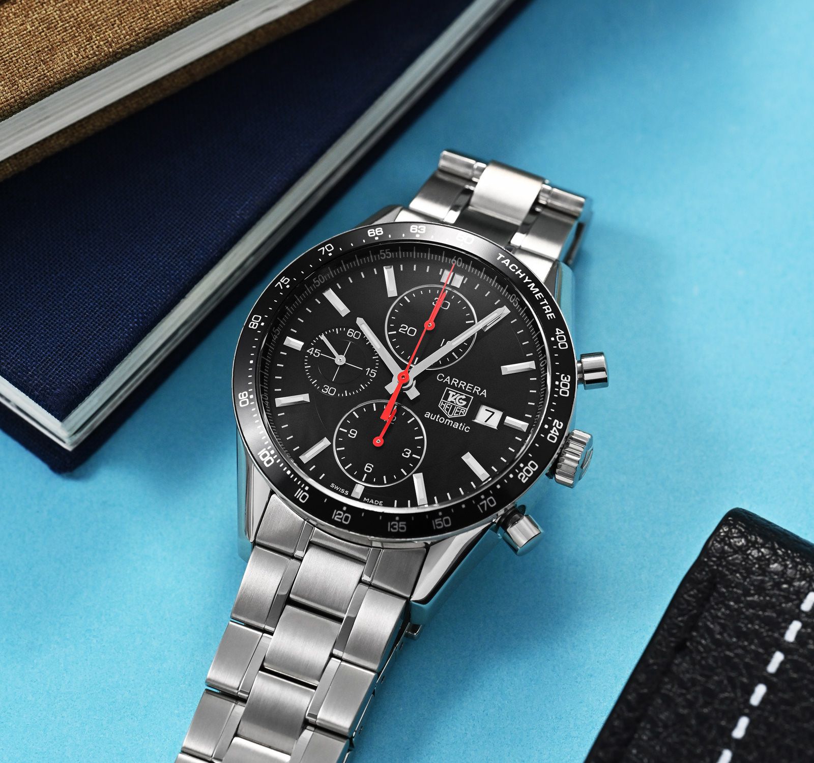 Pre-Owned TAG Heuer Carrera Men Watch in Black Colour Dial