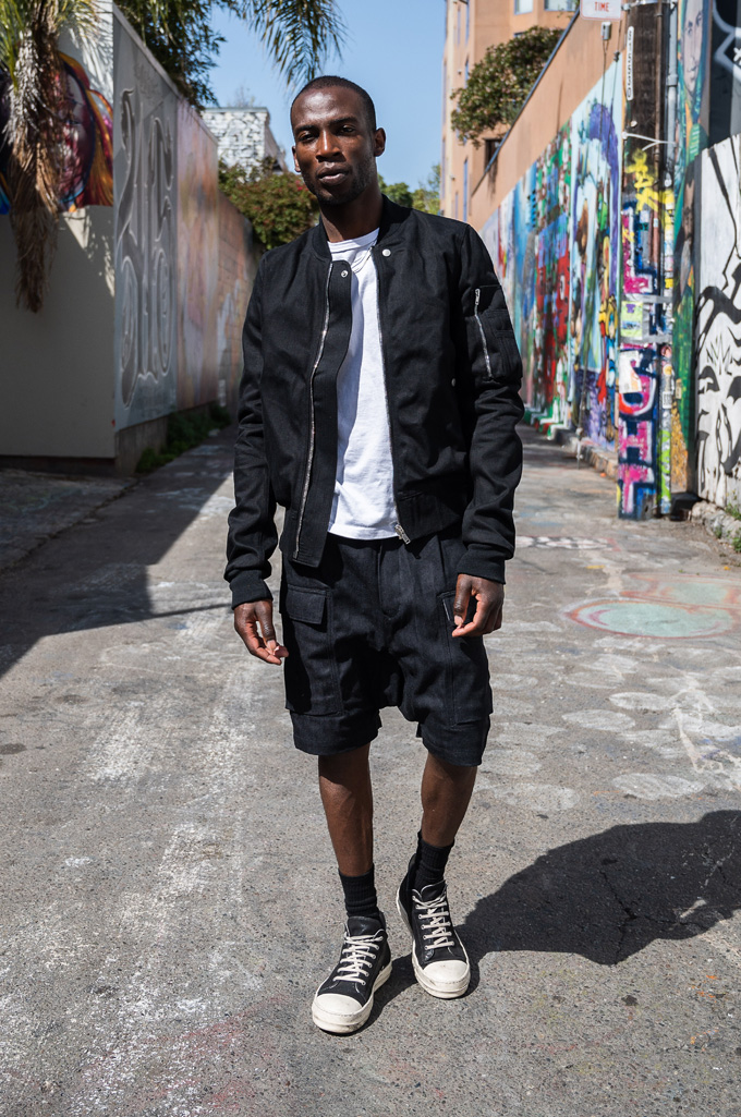 Rick Owens DRKSHDW Pods Cargo Shorts - Made In Japan Black/Gray Denim