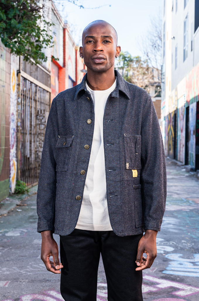 Sugar Cane Fiction & Romance Work Jacket - 13.7oz Indigo Nep Denim