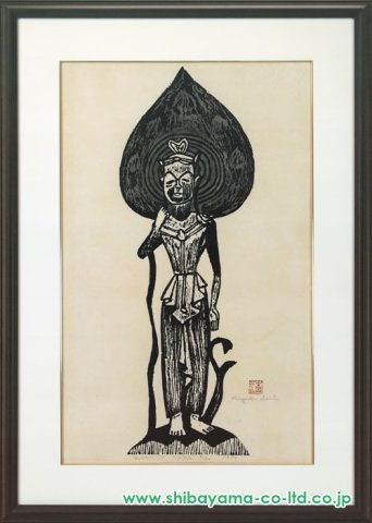 斎藤清「仏陀 奈良」木版画 :: 絵画買取・販売 - シバヤマ