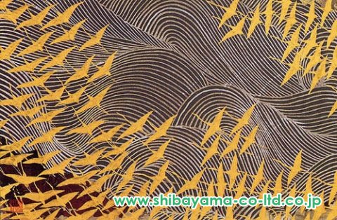 加山又造「濤と鶴・寿」木版画 :: 絵画買取・販売 - シバヤマ