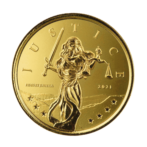 1 oz 2021 Gibraltar Lady Justice Gold Coin | Scottsdale Mint