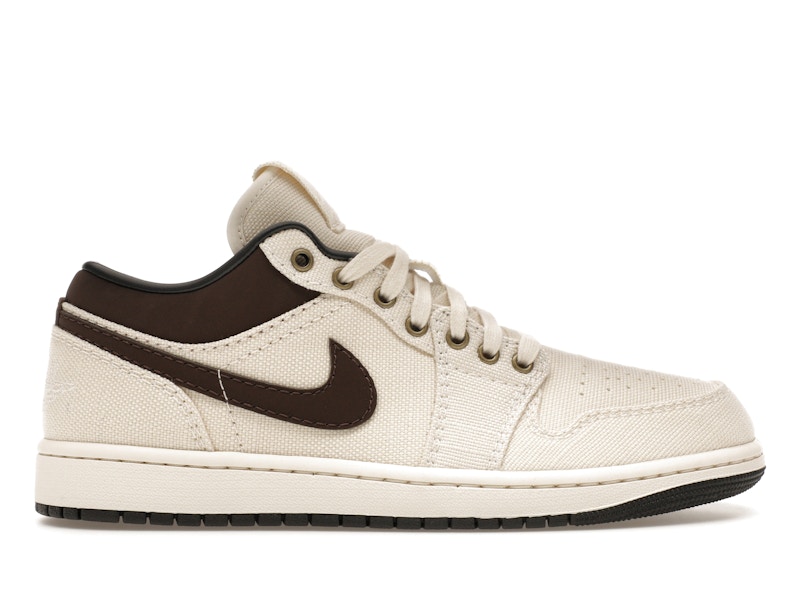 Jordan 1 Low Premium Pale Ivory Off Noir Baroque Brown Men's