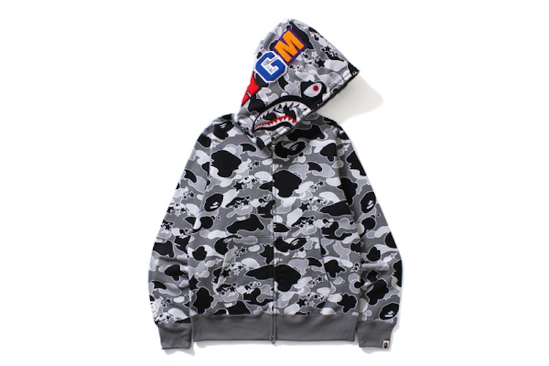 BAPE Sta Camo Shark Full Zip Hoodie Black Men's - US
