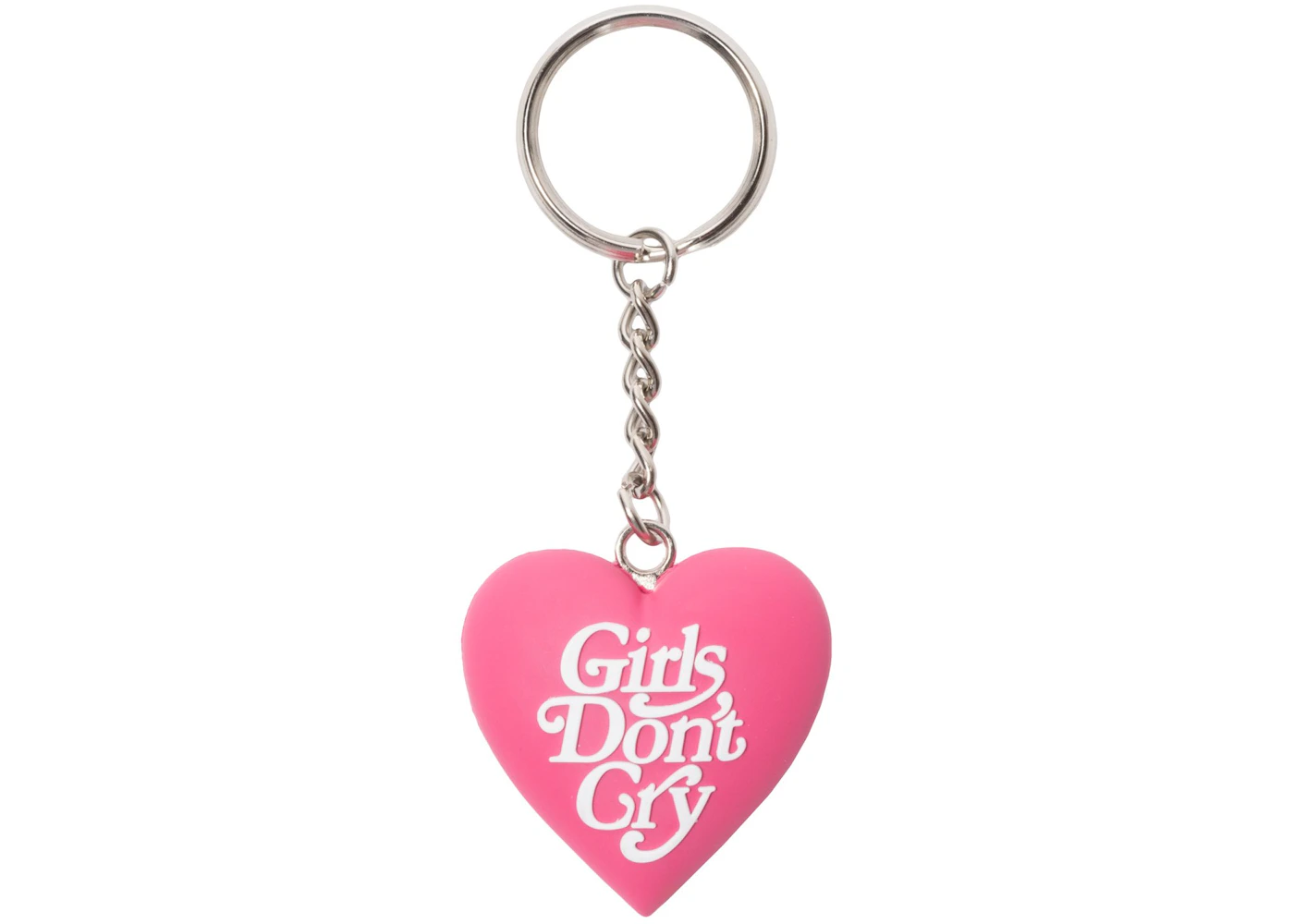 Girls Don't Cry Heart Keychain Pink - FW19 - US