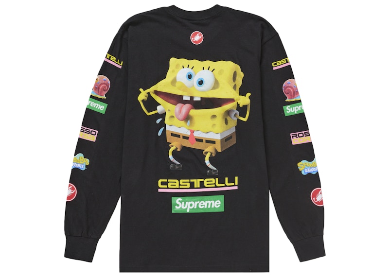 Supreme SpongeBob/Castelli Racing L/S Tee Black Men's - SS25 - US