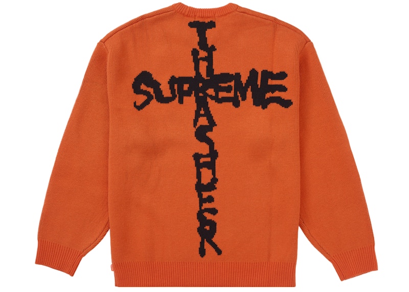 Supreme Thrasher Sweater (FW24) Orange Men's - FW24 - US