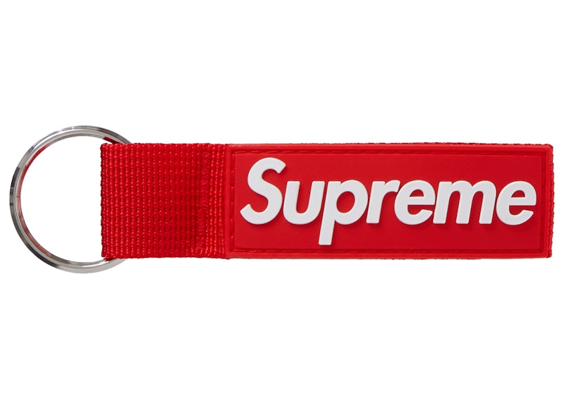 Supreme Webbing Keychain Red - US